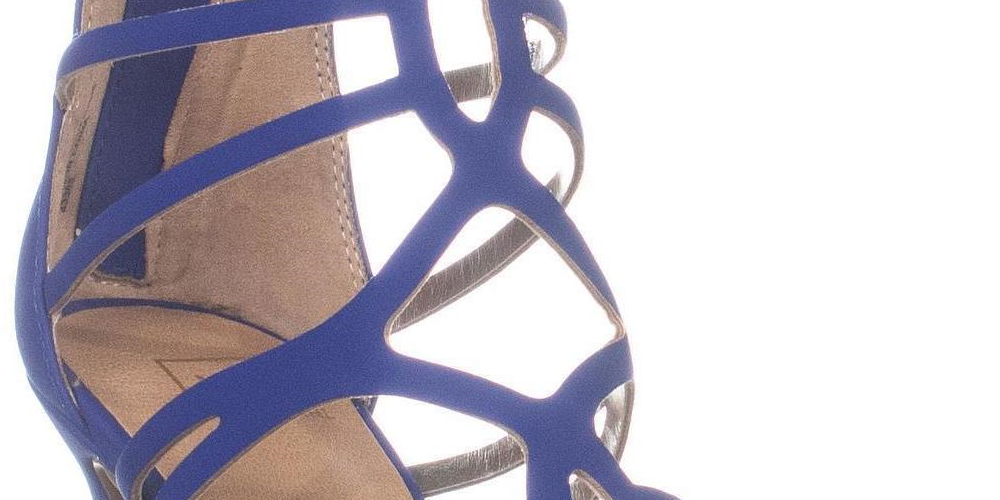 Material Girl Women's Pixie Fabric Peep Toe Classic Pumps BlueSize 9 M