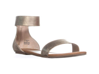 American Rag Women's Keley 2 Open Toe Casual Ankle Strap Sandals Platnium Size 6M