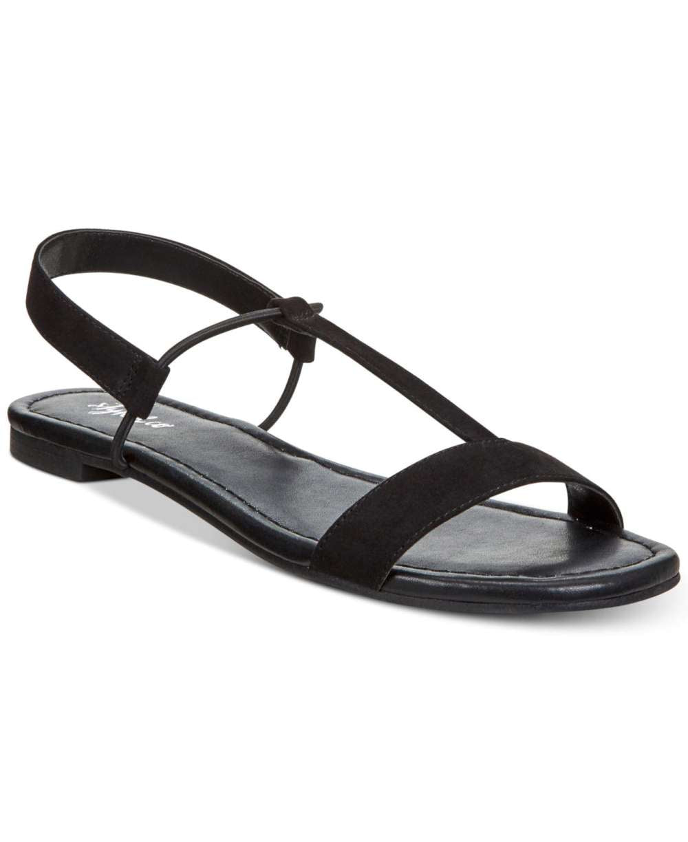 Style & Co Women's Kristee Open Toe Casual Slingback Sandals Black Size 6.5