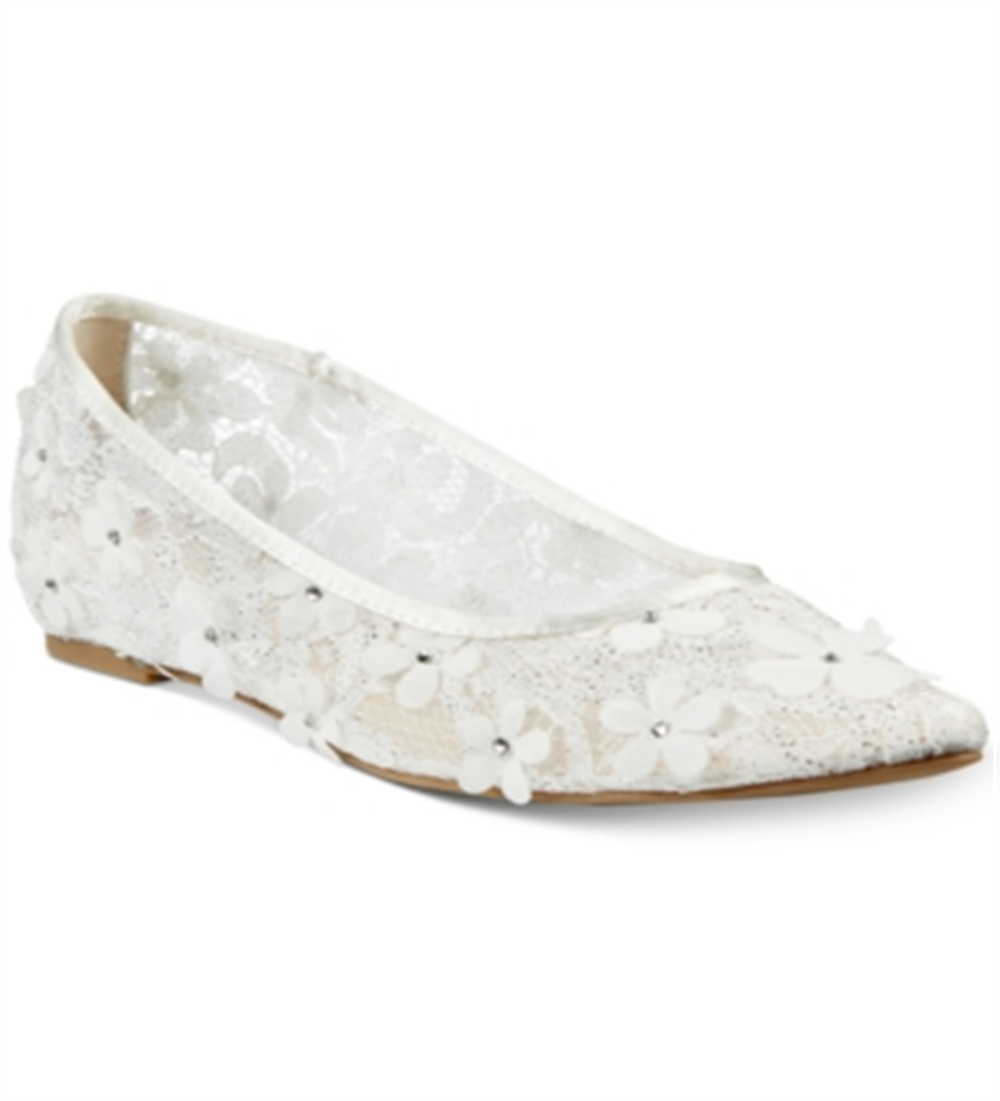 Charter Club Women's Tonina Pointed-Toe Flats White Size 6M