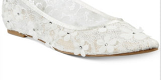 Charter Club Women's Tonina Pointed-Toe Flats White Size 6M