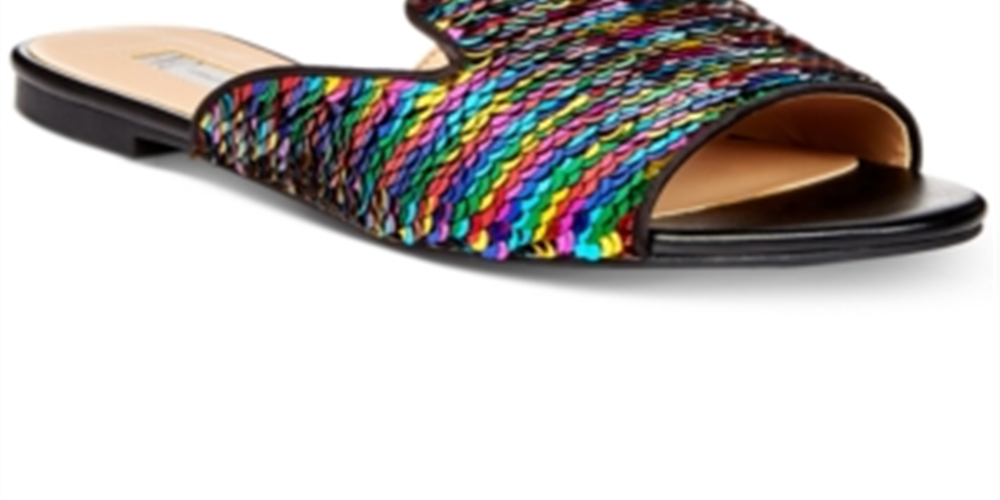 INC International Concepts Women's Mayla Open Toe Casual Slide Sandals Black Size 7M