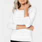 Karen Scott Women's Petite Ottoman-Stitch Sweater  Luxsoft White Size Petite S