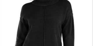 Alfani Women's Dropped Shoulder Turtleneck Black Size XX-Large