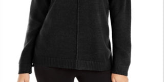 Alfani Women's Dropped Shoulder Turtleneck Black Size XX-Large