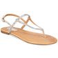 INC International Concepts Women's Fabric Split Toe Shoes Silver Size 5.5