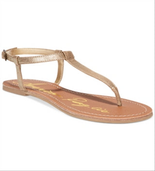 American Rag Women's Synthetic Flip Flops Gold Size 5.5 M