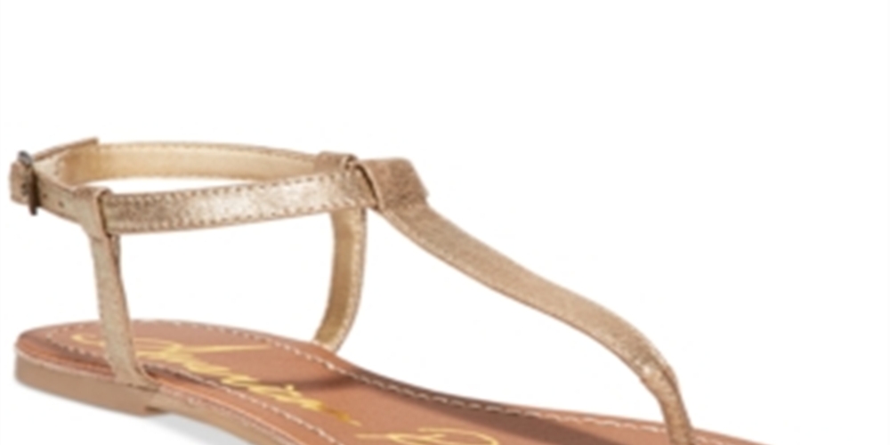 American Rag Women's Synthetic Flip Flops Gold Size 5.5 M