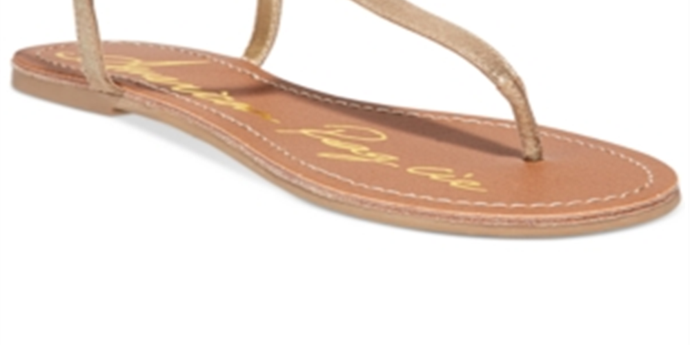 American Rag Women's Synthetic Flip Flops Gold Size 5.5 M