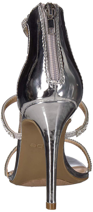 Bebe Women's Janae Open Toe Special Occasion Strappy Sandals Gray Size 7.5 M