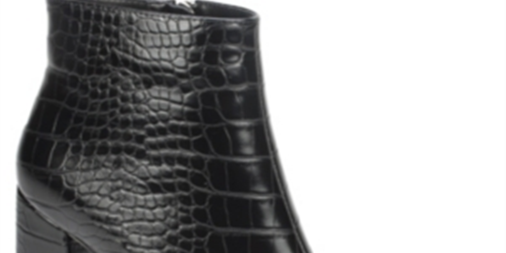 Seven Dials Women's  Felicia Booties  Black Croc  Size 8.5 M