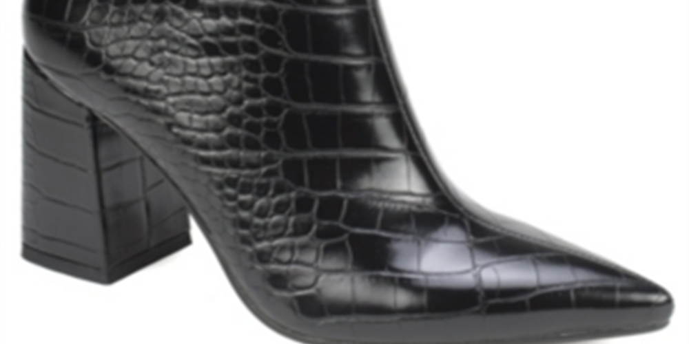 Seven Dials Women's  Felicia Booties  Black Croc  Size 8.5 M