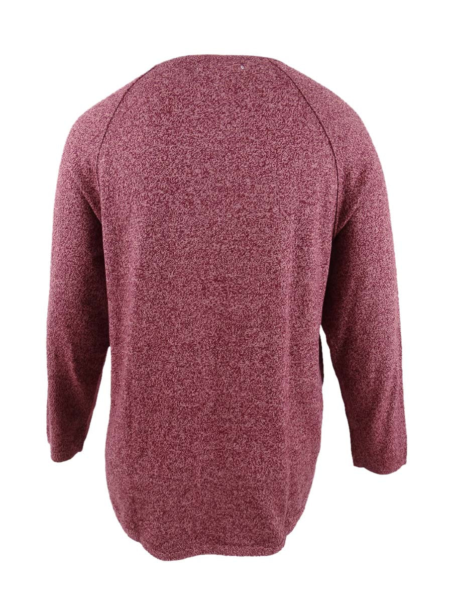 Karen Scott Women's Curved-Hem Pullover Sweater Red Size XS