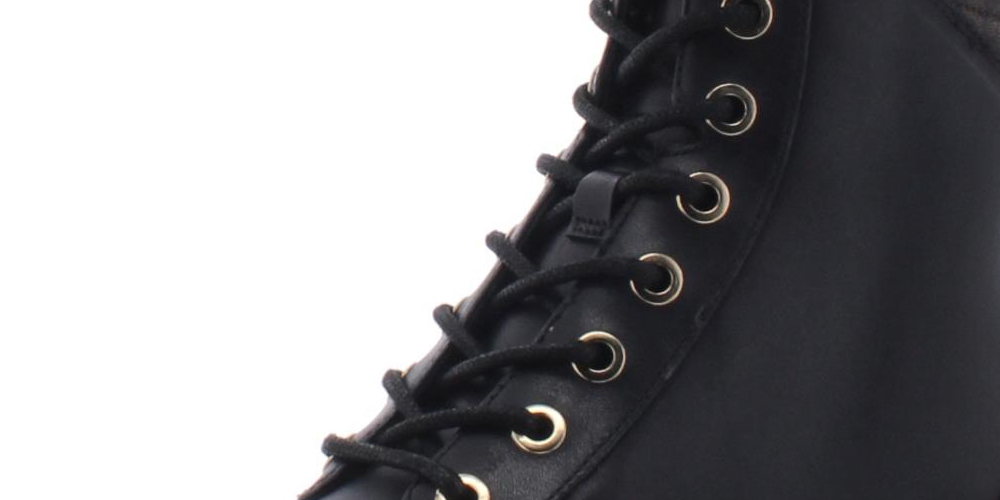 Michael Kors Men's Bastian Leather Closed Toe Ankle Military Boots Black Size 5.5