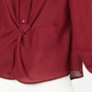 Alfani Women's  Twist-Front Button-up Top  Malbec Red Size Medium