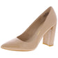 Nine West Women's Astoria Patent Pointed Toe Dress Heels Natural Size 9.5M