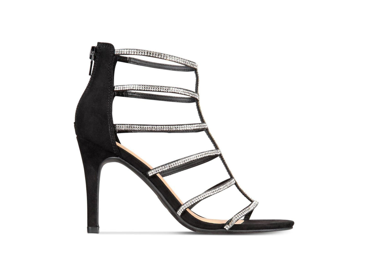 Material Girl Women's Raissa Embellished Dress Sandal Black 8M