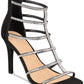 Material Girl Women's Raissa Embellished Dress Sandal Black 8M