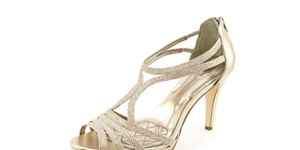 Material Girl Women's Raissa Embellished Dress Sandal Black 8M