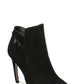 Sam Edelman Women's Padded Buckle Accent Logo Fiora Pointed Toe Stiletto Zip-up Leather Black Size 7.5 M