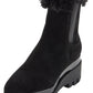 DKNY Women's Fabric Almond Toe Ankle Fashion Boots Black Size 7.5M