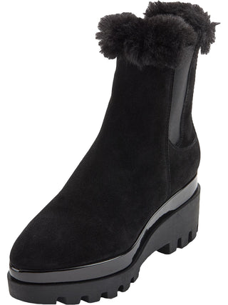 DKNY Women's Fabric Almond Toe Ankle Fashion Boots Black Size 7.5M