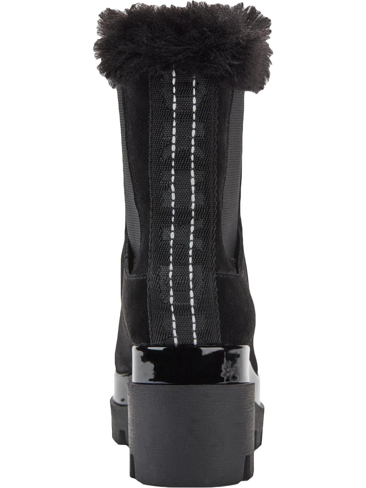 DKNY Women's Fabric Almond Toe Ankle Fashion Boots Black Size 7.5M