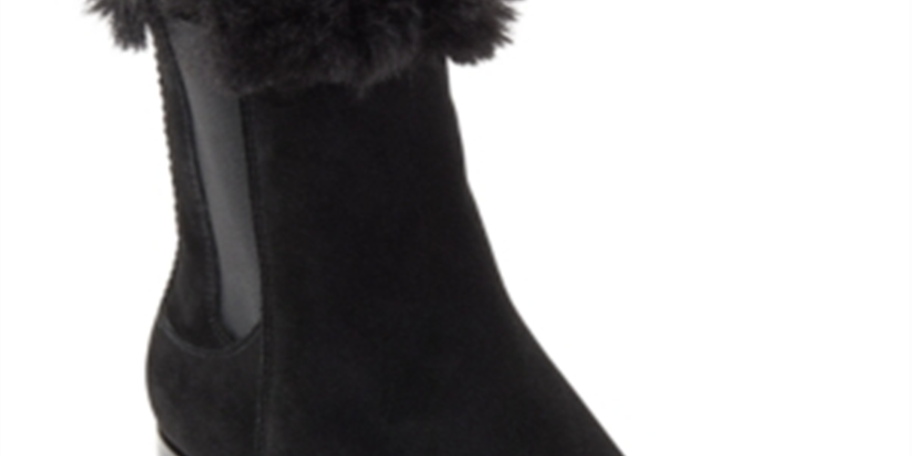 DKNY Women's Fabric Almond Toe Ankle Fashion Boots Black Size 7.5M