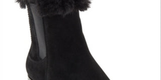 DKNY Women's Fabric Almond Toe Ankle Fashion Boots Black Size 7.5M