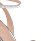 Jewel Badgley Mischka Women's  Krystal Knotted Block Heel Sandal Silver Size 6 M