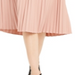 Alfani Women's Pleated Belted MIDI Skirt  Pink Size 2XL