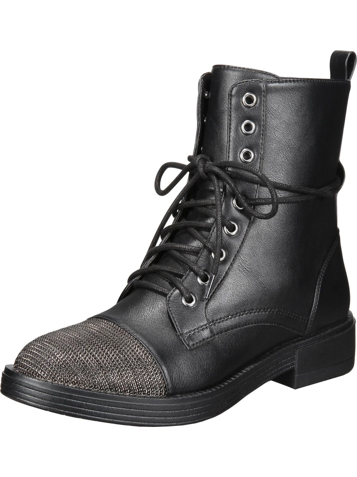DV by Dolce Vita Women's XYLA Metal Toe Combat Boots Black Size 8 M