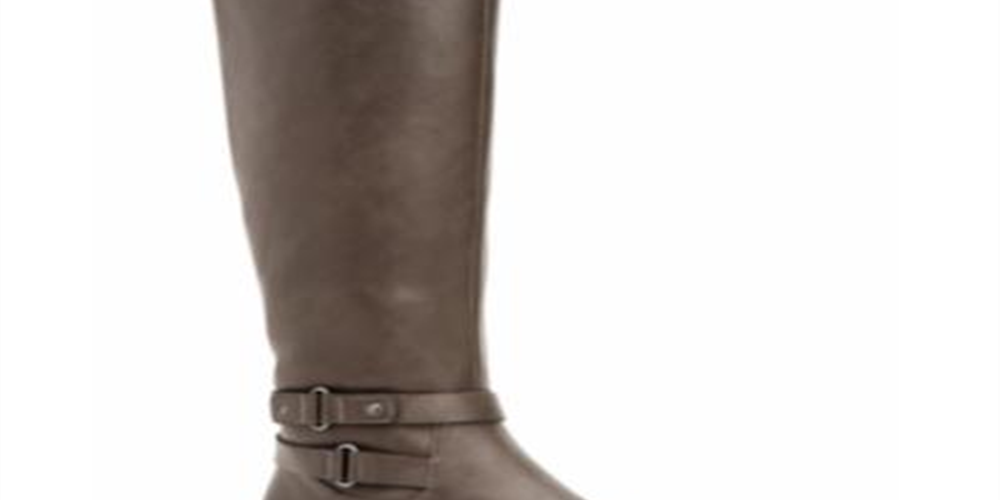 Style & Co. Women's Kindellp Fabric Closed Toe Knee High Fashion Boots Gray Size 7