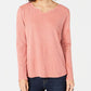 Style & CO Women's  Long Sleeve Crew Neck TopOrange Size Petite XL