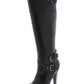 G by Guess Women's Desra Platform Boots Faux Leather Tall  Black Size 7.5 M