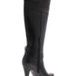 G by Guess Women's Desra Platform Boots Faux Leather Tall  Black Size 7.5 M