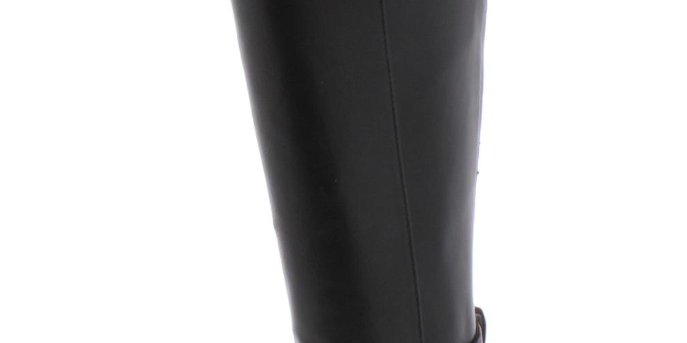 G by Guess Women's Desra Platform Boots Faux Leather Tall  Black Size 7.5 M