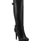 G by Guess Women's Desra Platform Boots Faux Leather Tall  Black Size 7.5 M