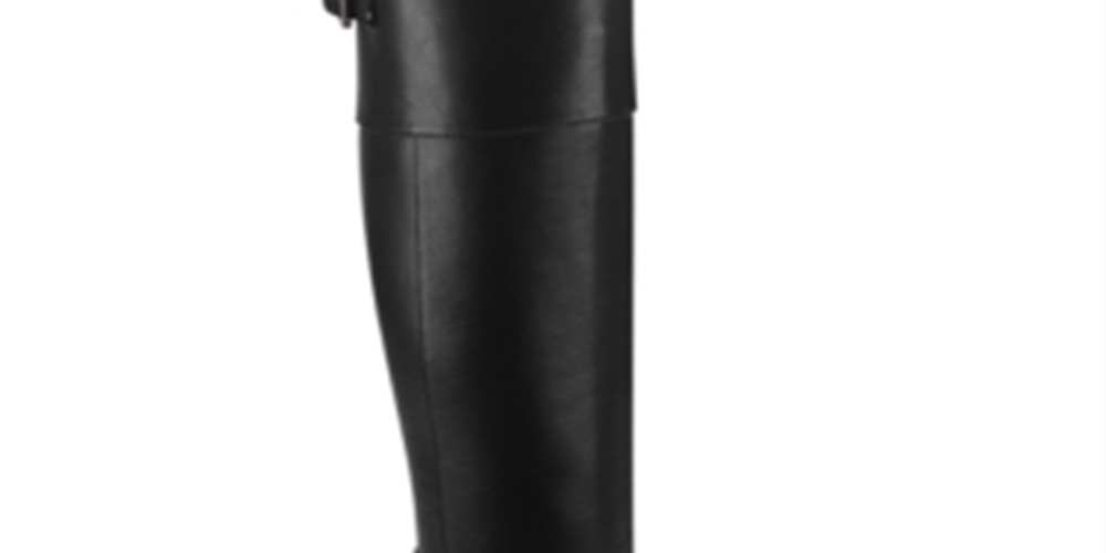 G by Guess Women's Desra Platform Boots Faux Leather Tall  Black Size 7.5 M