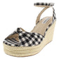Steve Madden Women's Ankle Strap Espadrilles Valinda Sandals Black Size6 M