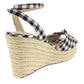 Steve Madden Women's Ankle Strap Espadrilles Valinda Sandals Black Size6 M
