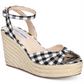 Steve Madden Women's Ankle Strap Espadrilles Valinda Sandals Black Size6 M