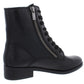Lucky Brand Women's Hildran Leather Almond Toe Ankle Fashion Boots Black Size 5.5M