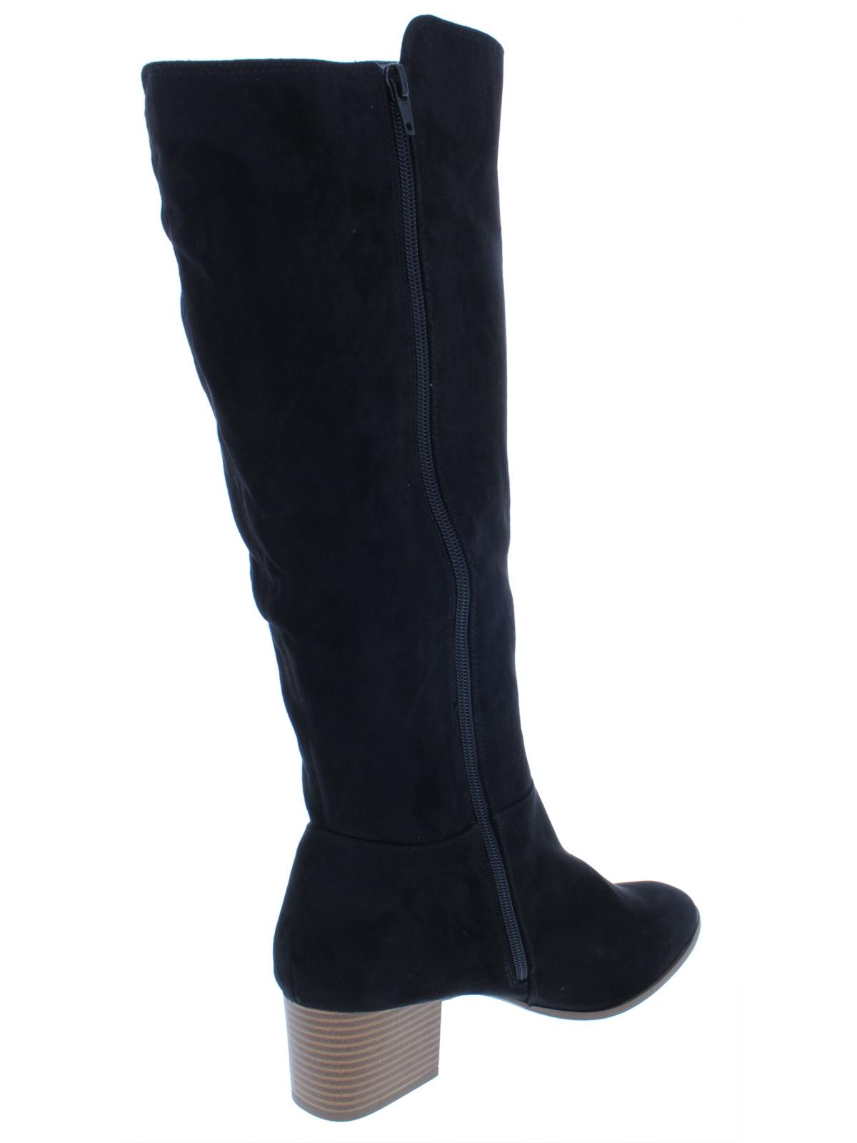 Style & Co. Women's Finnly Suede Almond Toe Mid-Calf Fashion Boots Black Size 6.5 M