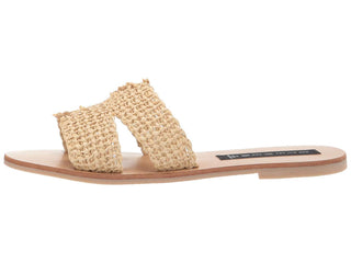 Steve Madden Women's Nat Multi Greece Slide Sandals Brown Size 7.5 M