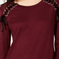 INC International Concepts Women's Ribbon Laced Sweatshirt Red Size Petite