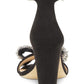 INC International Concepts Women's Kivah9 Fabric Open Toe Casual Ankle Strap Shoes Black Size 6 M