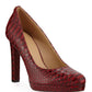 Michael Kors Women's Ethel Pumps Patent Leather Embossed Brandy Red Size 9
