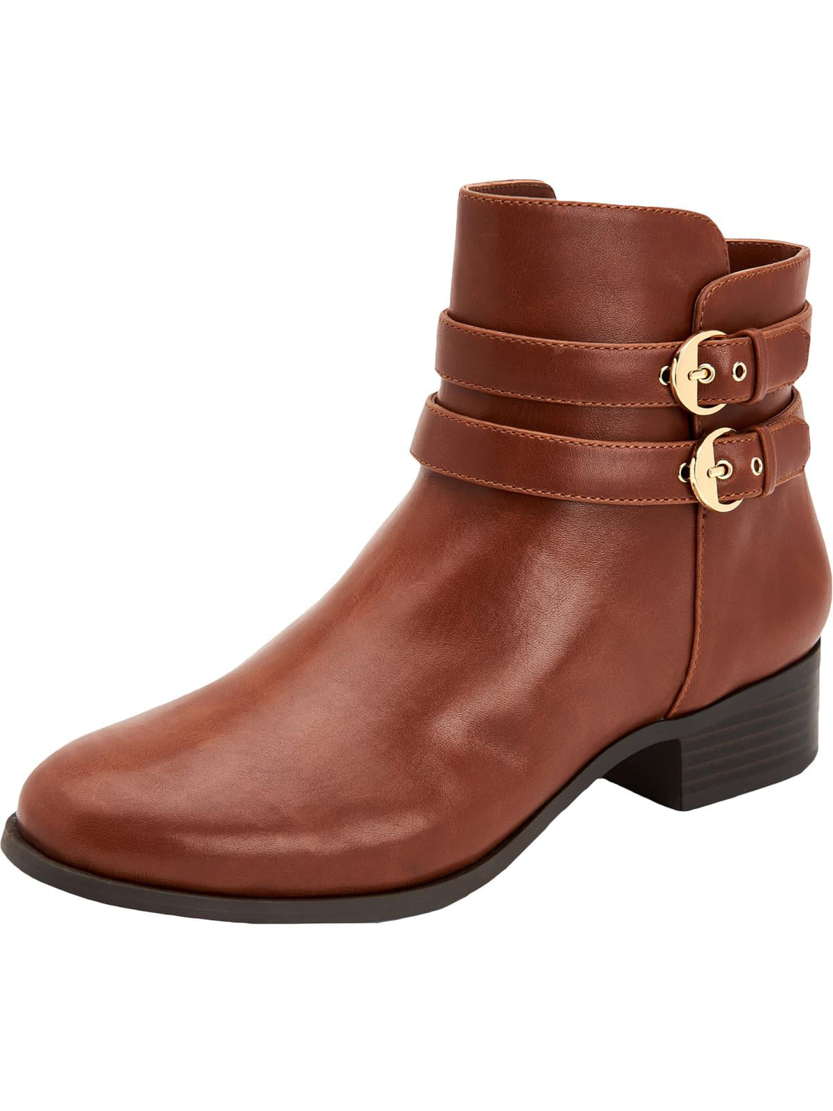 Charter Club Women's Jaimee Microsuede Strapped Booties Brown Size 9 W