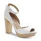 American Rag Women's Reeta Fabric Peep Toe Ankle Strap D-orsay Pumps White Size 9.5 M
